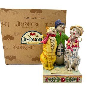 Jim Shore Caroling Cats Figurine Christmas Collectible Heartwood Creek with Box